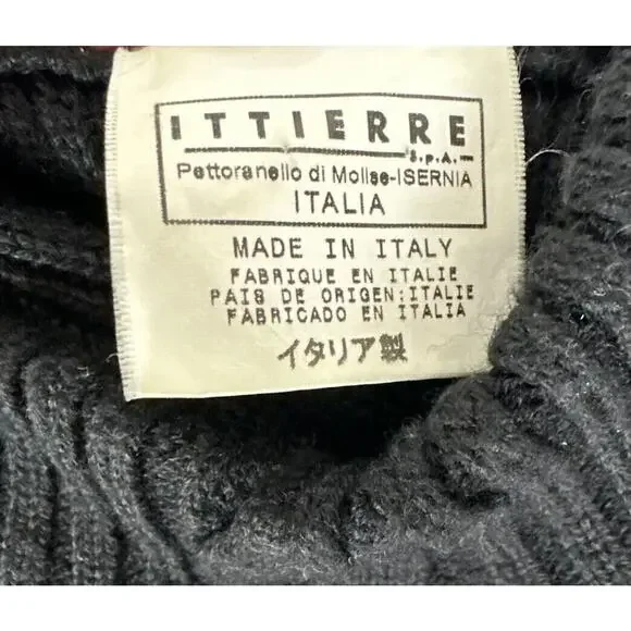 Versace Black Argyle Ribbed Knit Sweater Pullover Women Size M - Picture 6 of 8